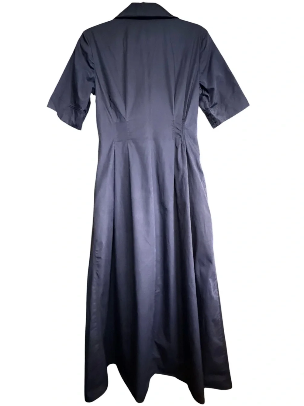 Tory Burch Poplin Wrap Shirtdress Navy Blue A-line NWOT